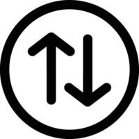 Up Down Icon in Line Style vector