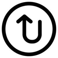 Go Back Icon in Line Style vector