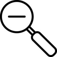 Zoom out Icon in Line Style vector