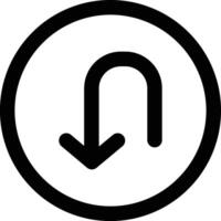 Turn Back Icon in Line Style vector