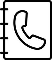 Phone Book Icon in Line Style vector