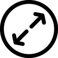 Expand Icon in Line Style vector