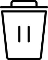 Bin Icon in Line Style vector