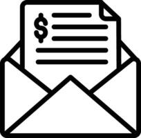 Invoice Icon in Line Style vector