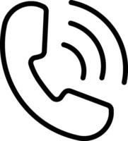 Phone Icon in Line Style vector