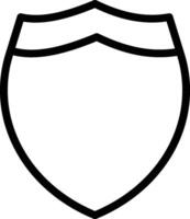 Shield Icon in Line Style vector