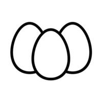 Eggs Icon in Line Style vector