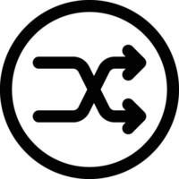 Shuffle Icon in Line Style vector