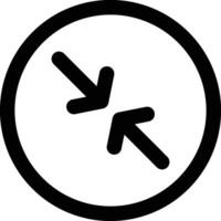 Shrink Icon in Line Style vector