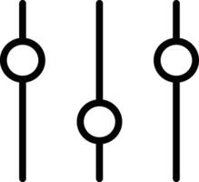 Equalizer Icon in Line Style vector