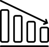 Decrease Icon in Line Style vector