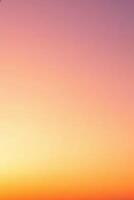 Sky Canvas. A gradient of colors blends across the expanse, depicting a beautiful sunset or sunrise with warm shades of pink, orange, and yellow, creating a serene and mesmerizing atmosphere. vector