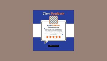 Modern Client Testimonial Design. Dynamic Template Display for Promotional Campaign. vector