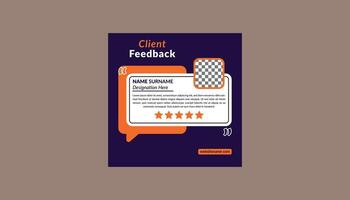 Modern Client Testimonial Design. Classic Layout Display for Promotional Campaign. vector