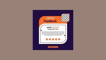Modern Client Testimonial Design. Trendy Layout Display for Promotional Campaign. vector