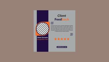 Modern Client Testimonial Design. Luxurious Template Display for Promotional Campaign. vector