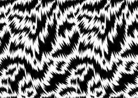 Seamless pattern. Fur texture. Animalistic black print on white background for fabric, wrapping paper, textile, wallpaper vector