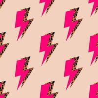 Seamless pattern with lightning. Leopard print. Background design. Repeating print for fabric, wrapping paper, textile, wallpaper vector