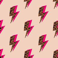 Seamless pattern with lightning. Leopard print. Background design. Repeating print for fabric, wrapping paper, textile, wallpaper vector