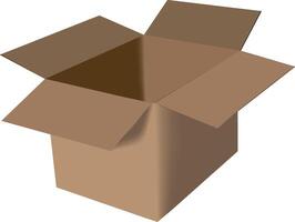 An open cardboard box on a white background vector