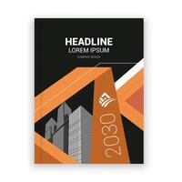 a book cover with a building in the background vector