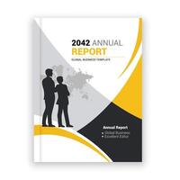the annual report template is designed to be used for business reports vector