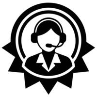 call center agent icon, call center, vector