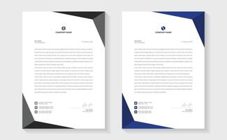 Corporate clean and professional letterhead design. A4 size print ready. minimal style vector