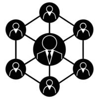Network diagram, organizational structure vector