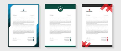 Clean corporate letterhead template design, Modern letterheads design template. Set to print. modern business unique business letterhead. Fully editable., print ready vector