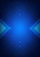 Futuristic style Abstract vertical illustrations blue geometry technology background vector