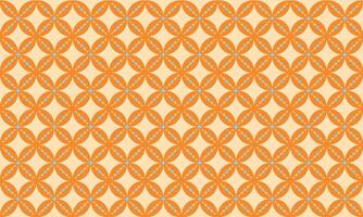 an orange and white pattern with circles vector