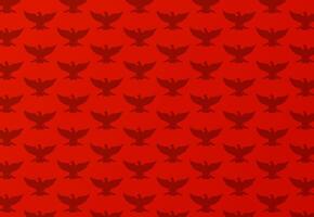 a red background with birds on it vector