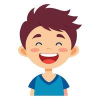 Happy Kid Laughing Playfully Design vector