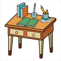 Stylish Reading Table Graphic vector