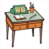 Cozy Reading Table Art vector