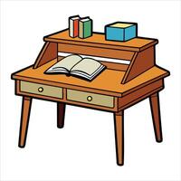 Modern Reading Table Design vector