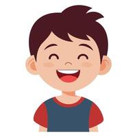 Smiling Child in Joyful Mood Illustration vector