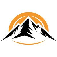 Minimalist Mountain Silhouette Design vector