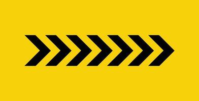 Dynamic moving arrow symbol. isolated on yellow background. illustration vector