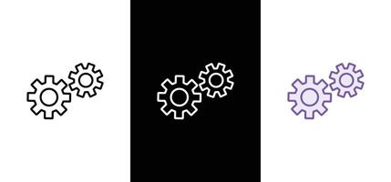 Setting gears icon - cog wheel vector