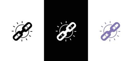 Chain thick line icon, outline sign, linear simple pictogram isolated on white. Web link symbol, logo illustration vector