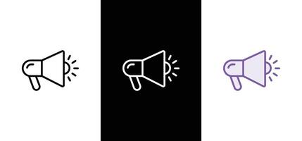 Megaphone icon. Loudspeaker linear illustration. Speech and announcement symbol. vector