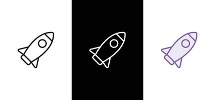 Rocket icons. Rocket launch icon collection. vector