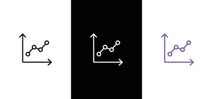 Goal setting and progress tracking, linear style icon. Clipboard with upward graph and target. vector