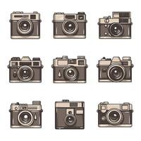 Vintage Retro Camera Illustration Collection vector