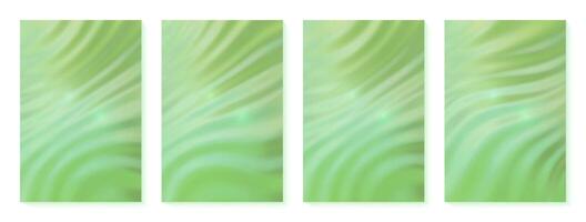 Spring gradient backgrounds set. Bright nature gradient backdrop. Summer or spring green background with soft transitions. Ecology background. Great for covers poster banner. illustration. vector