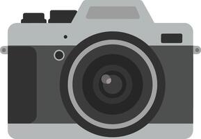 Vintage camera design in flat style showcasing intricate details and shadows, perfect for photography enthusiasts, represented as art vector