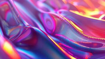 A close up of a colorful liquid with a wave pattern photo