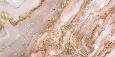Marble texture with gold and pink colors photo